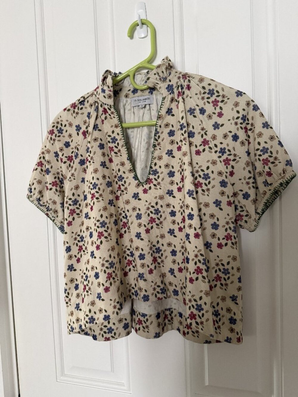 EUC Olivia James the Label Corduroy Blouse- Size Small